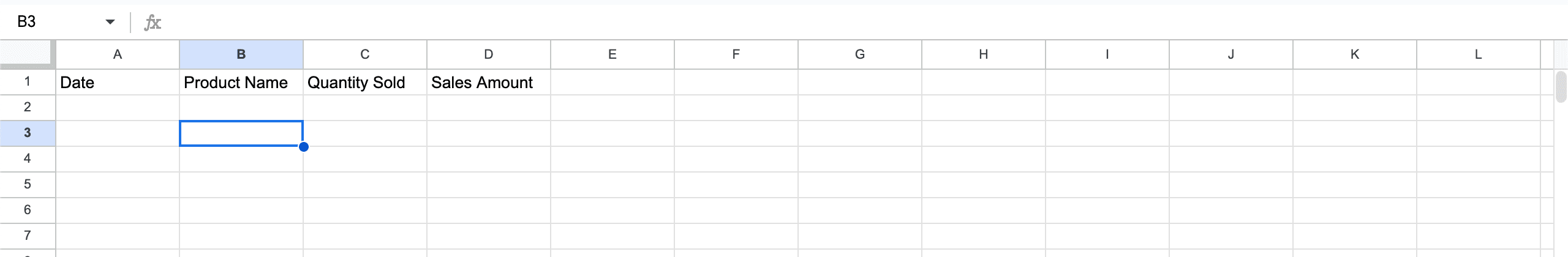 Google Sheet Example